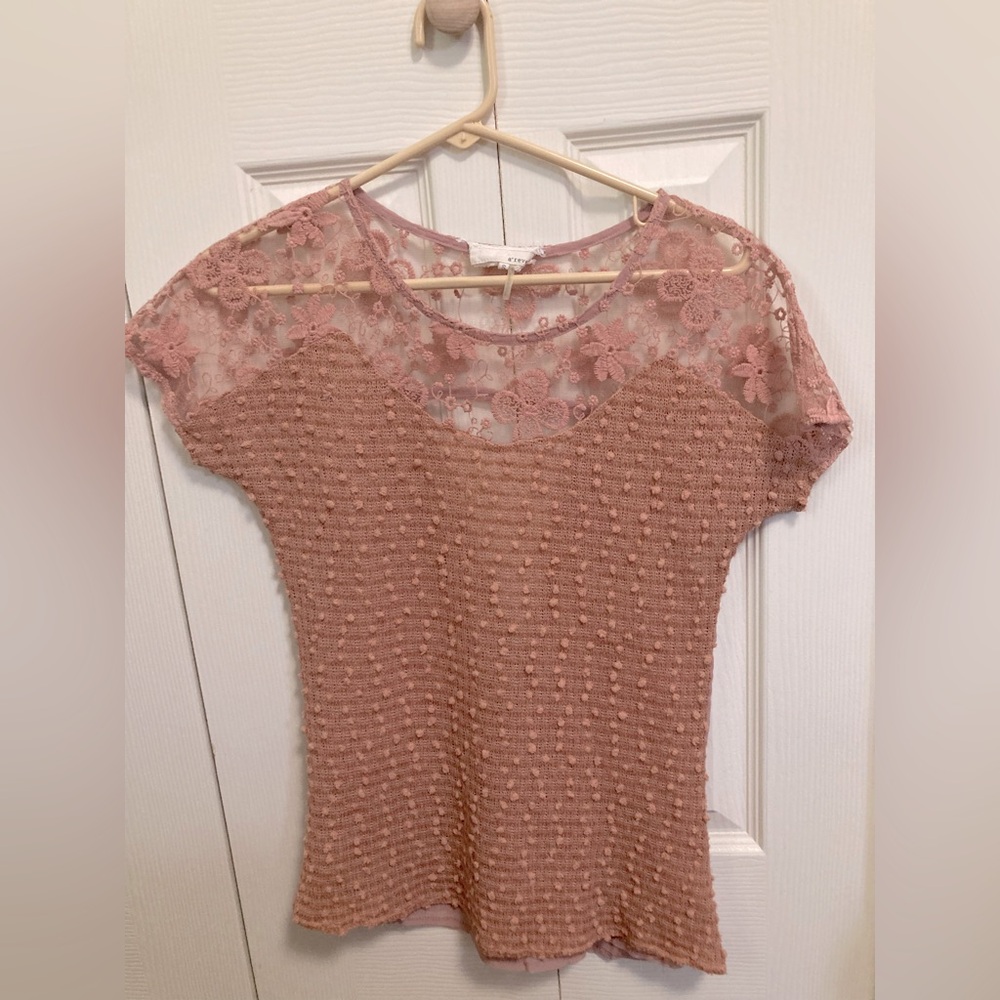 A'Reve Blush Textured Top